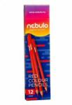 Nebulo Színes ceruza NEBULO háromszögletű piros (PC-TR-1) - irodaszer