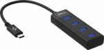 AlzaPower Core USB-C (M) to 4× USB-A (F) - fekete (APW-HCC4A1B)