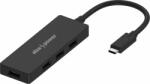 AlzaPower FlatCore USB-C (M) to 4× USB-A 2.0 (F) - fekete (APW-HCCF4A2B)