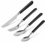 Bewello Set de tacâmuri cu suport - negru - 16 bucăți - 32, 7 x 19, 5 x 4, 7 cm (BW1021A) Tacam