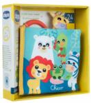 Chicco Animals' Carte de animale carte textilă de animale și jucărie de păpuși cu suprafețe zornăitoare (CH0111660)
