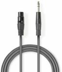 Nedis Cablu audio XLR balansat | XLR 3 Pin Socket - 6.35 mm Plug | 1.5 mm | Gri (COTH15110GY15)