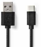 Nedis Cablu de sincronizare și încărcare Nedis USB 2.0-A masculin către USB-C masculin, 2m - negru (CCGT60600BK20)