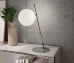 Tchibo Fém asztali lámpa, krómozott Fehér lámpaernyő Takaróelem: fényes króm Átlátszó kábel