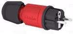 BALS 2P háztartási dugvilla lengő műanyag piros 2P+F 16A 250VAC IP44 Bals 7373 (7373)