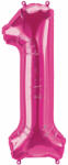  1-es Szám Óriás Fólia Lufi Magenta 105cm