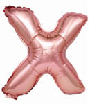 Balloons4party Balon folie litera X rose gold 40 cm