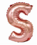 Balloons4party Balon folie litera S rose gold 40 cm