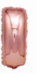  Balon party, folie metalizata roz, 40 cm, litera I
