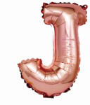 Balloons4party Balon folie litera J rose gold 40 cm