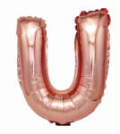 Balloons4party Balon folie litera U rose gold 40 cm