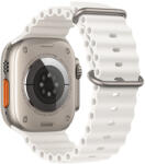  Hoco Original hullámos dupla csatos szilikon szíj Apple Watch-hoz 42/44/45/49mm WA12 - Fehér (WA1242-02)