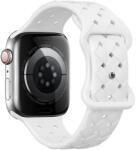  Hoco Flexible szilikon szíj Apple Watch-hoz bambusz mintás 38/40/41mm WA16 - Fehér (WA1638-02)