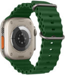  Hoco Original hullámos dupla csatos szilikon szíj Apple Watch-hoz 42/44/45/49mm WA12 - Lucerna zöld (WA1242-306)