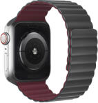  Hoco Flexible mágneses szilikon szíj Apple Watch-hoz 42/44/45/49mm WA07 - Szürke/bordó (WA0742-G109)