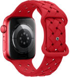  Hoco Flexible szilikon szíj Apple Watch-hoz bambusz mintás 38/40/41mm WA16 - Piros (WA1638-09)