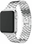 Apple Watch 42/44/45 mm Hexagon Fém óraszíj - Ezüst (IWFH402)
