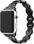 Apple Watch 38/40/41 mm Rombusz Fém óraszíj - Fekete (IWFR301)