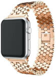 Apple Watch 38/40/41 mm Hexagon Fém óraszíj - Rose Gold (IWFH303)