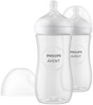 Philips Комплект 2 броя шишета за хранене Philips Natural Response - 330 ml, с биберон със сила на потока 4, 3 m+ (00A.0608.001)