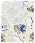 Deseda Paturica din panza de bumbac Junior Ursi cu albine crem (4668) Lenjerii de pat bebelusi‎, patura bebelusi