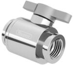 Barrow Robinet cu bila Barrow Mini Water stop valve, 2x G1/4 extern, Silver, TLQFS-V1-SS