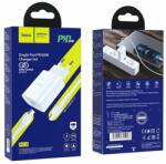 hoco. N14 USB Type-C PD 20W hálózati gyorstöltő adapter + Lightning töltő- és adatkábel 1m (fehér)