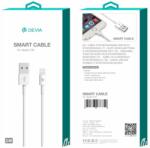 DEVIA Smart Cable USB Lightning adat- és töltőkábel 2m (fehér)