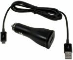 Samsung gyári autós töltő adapter 2A + Micro USB kábel 1m (fekete)