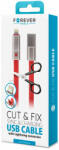 Forever Cut&Fix vágható USB - Lightning adatkábel 1, 5m (piros)