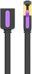 Vention ICBBD Cat. 7 lapos hálózati kábel hosszabbító 0, 5 m fekete