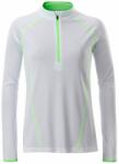 James & Nicholson (Daiber) Női funkcionális hosszú ujjú felső JN497 - Fehér / világoszöld | 2XL (1-JN497-1752298)