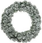 Decoris császári karácsonyi koszorú havas megjelenéssel, 35 cm, fehér/zöld
