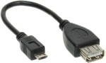 PremiumCord USB A (F) to Micro USB (M) kábel, 20cm (kur-14)