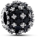 Pandora Moments Szikrázó pavé fekete kerek charm - 792630C04 (792630C04)