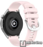  Okosóra szíj - szilikon - RÓZSASZÍN - 120mm + 95mm hosszú, 18mm széles - GARMIN Forerunner 265S / 255S / Venu 2S / Venu 3S / Fossil Gen 4 / HUAWEI TalkBand B5 / Watch GT 4 41mm