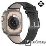 DUX DUCIS okosóra szíj - FEKETE - valódi bőr - APPLE Watch Series 1/2/3 42mm / 4/5/6/SE 44mm / 7/8/9 45mm / Ultra / Ultra 2 49mm