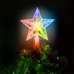 Family Collection Karácsonyi LED-es csillag csúcsdísz - 10 LED - 15 cm - RGB - 2 x AA (58034) - vilagitasok
