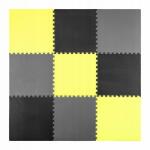 RicoKids Salteluta de joaca tip puzzle 180 X 180 cm Ricokids 7497 - Galben - Gri - Negru (EDI7497) - orasuljucariilor