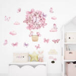  Autocolante de perete - Fluturi roz Decoratiune camera copii