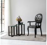 Asir KÉSZLET 2x Kisasztal AMALFI átm. 40 cm fenyő/átlátszó 552NOS1455 (AS1596)