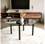 ASIR GROUP Kávésasztal BALANCE 42x75 cm fekete/átlátszó AS1598 (AS1598)