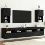 vidaXL 2 db fekete TV-szekrény LED-lámpákkal 30, 5x30x60 cm (836990)