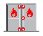 Dormakaba Dorma pánikzár szett (2szárnyú, A-2pontos-le/fel, P-3pontos-le/fel/oldalra, tűzgátló, max. 3400, kilincs nélkül) (DPSZ72)