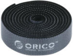 Orico Organizator cabluri pentru birou tip banda velcro Orico CBT-1S-BK, lungime 1m, Negru (CBT-1S-BK)