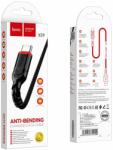 hoco. X59 Victory USB - Type-C szövetes adat- és töltőkábel 3A 1m (fekete)