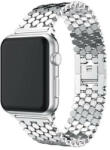 Utángyártott Apple Watch szíj (38/40/41/42mm(Series 10), rozsdamentes acél méhsejt - ezüst (OS-0338)