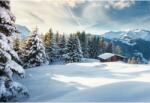  Tablou Canvas Snowy Hut In Mountain Valley, 80x50cm, tabloucanvas1234 (tabloucanvas1234/50x80cm)