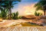  Tablou Canvas Tropical Sunset Sunrise, 80x50cm, tabloucanvas58 (tabloucanvas58/50x80cm)