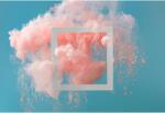  Tablou Canvas Pastel Coral Colors On Blue Background, 80x50cm, tabloucanvas1026 (tabloucanvas1026/50x80cm)